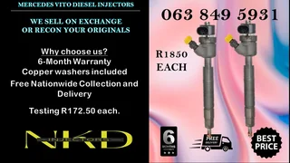 GWM 2.0 STEED DIESEL INJECTORS FOR SALE WE SELL ON EXCHANGE OR RECON