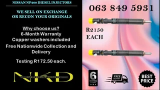 TOYOTA 1KD DIESEL INJECTORS FOR SALE WE SELL ON EXCHANGE OR RECON
