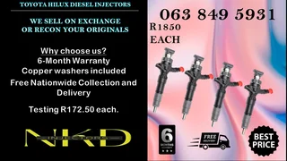 Toyota Hilux Diesel Injectors For Sale We Sell On Exchange Or Recon