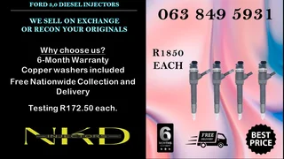 GWM 2.8 DIESEL INJECTORS FOR SALE WE SELL ON EXCHANGE OR RECON