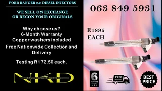 MAHINDRA BOLERO DIESEL INJECTORS FOR SALE WE SELL ON EXCHANGE OR RECON