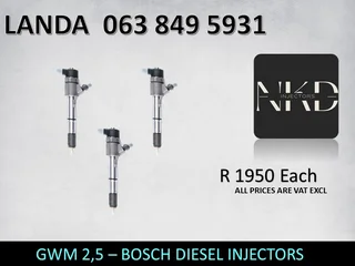 Gwm 2.5 Diesel Injectors For Sale Or Same Day Recon