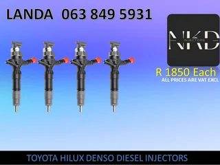 TOYOTA 2KD DIESEL INJECTORS FOR SALE WE SELL ON EXCHANGE AND RECON