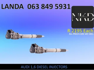 VOLKSWAGEN 1.6 DIESEL INJECTORS FOR SALE WE SELL ON EXCHANGE AND RECON