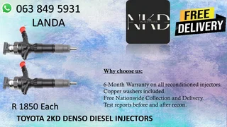 HYUNDAI H100 DIESEL INJECTORS FOR SALE WE SELL NEW ON EXCHANGE AND RECON