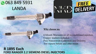 GWM 2.5 DIESEL INJECTORS FOR SALE WE SELL NEW ON EXCHANGE AND RECON