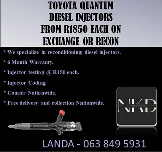 MAN TRUCK DIESEL INJECTORS RECON OR FOR SALE NEW ON EXCHANGE