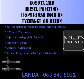 MERCEDES BENZ VITO DIESEL INJECTORS RECON OR FOR SALE NEW ON EXCHANGE