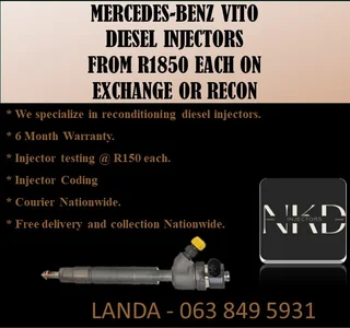 Mercedes Benz Vito Diesel Injectors Recon Or For Sale New On Exchange