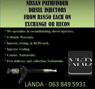 NISSAN NP200 DIESEL INJECTORS RECON OR FOR SALE NEW ON EXCHANGE
