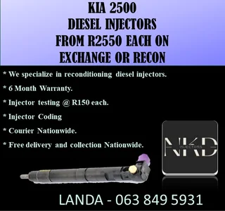 Kia 2500 Diesel Injectors Recon Or For Sale New On Exchange