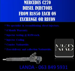GWM 2.5 DIESEL INJECTORS RECON OR FOR SALE NEW ON EXCHANGE