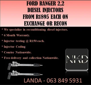 ISUZU DTEQ KB250 DIESEL INJECTORS RECON OR FOR SALE NEW ON EXCHANGE