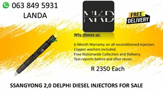 Ssangyong 2.0 Diesel Injectors Recon Same Day