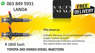 Toyota 2kd Diesel Injectors Recon Same Day