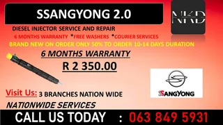 Ssangyong 2.0 Sameday Injectors Recon
