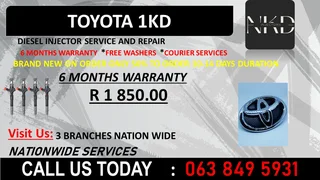TOYOTA QUANTUM DIESEL INJECTORS FOR SALE NATIONWIDE