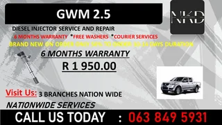 GWM 2.8 DIESEL INJECTORS FOR SALE NATIONWIDE