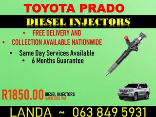 Toyota Prado Diesel Injectors For Sale 6 Months Warranty