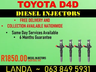Toyota D4d Diesel Injectors For Sale 6 Months Warranty