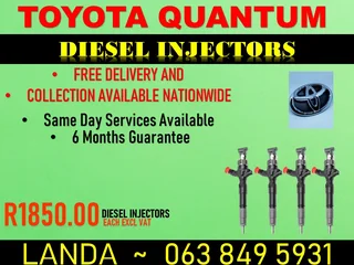 Toyota Quantum Diesel Injectors For Sale 6 Months Warranty