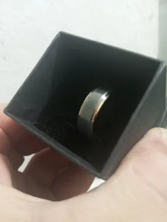 Icon Black Tungsten Men's Ring & Rose Gold-Plated Edges