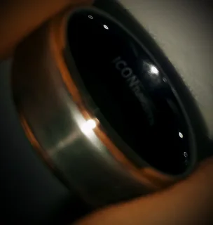 Icon Black Tungsten Men&#39;s Ring &amp; Rose Gold-Plated Edges