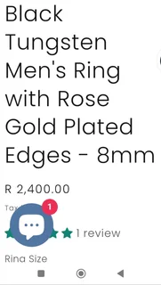 Icon Black Tungsten Men&#39;s Ring &amp; Rose Gold-Plated Edges