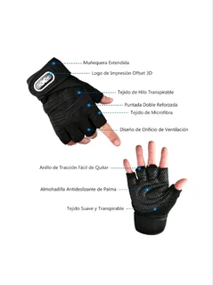 Easytao Gym Gloves With Wrist Guards Non-slip Breathable Design - Xl/l