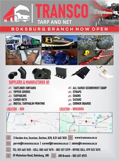 Transco Tarp And Net    0824657675   0795257675