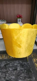 Stunning Rich Yellow Velvet Single Chair