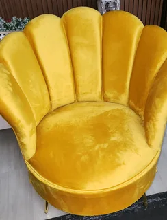 Stunning Brand New Rich Yellow Single Velvet Chair