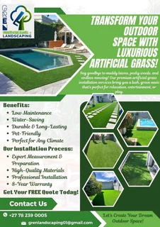 Artificial Lawn Installations and landscaping