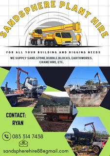 Sand, Stone and crane truck hire