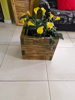 SOLID WOODEN COLOUR SATURATED PLANTER