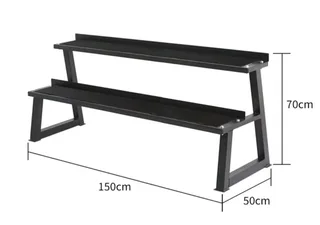 Kettle dumbell rack set up