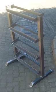 4 tier heavy-duty dumbbell rack set up