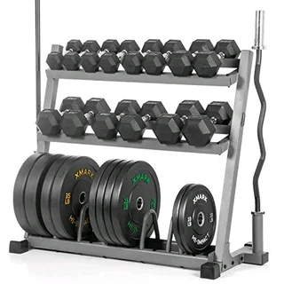Curling  bar dumbbell rack set up