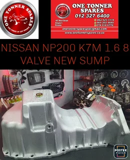 Nissan Np200 K7m 1.6 8 Valve New Sump