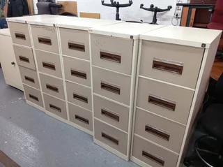 Steel filing cabinets