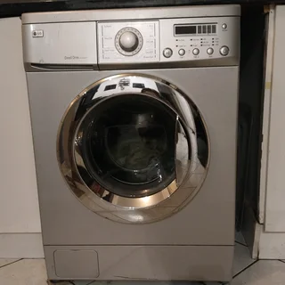 LG Silver Front Loader Washing Machine