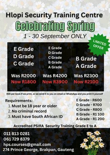 E to A Security Grades.