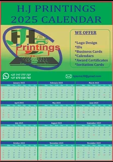 Calendar Full Color Printed