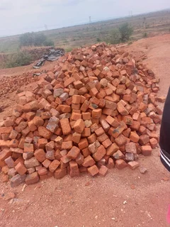 Reject red clay bricks