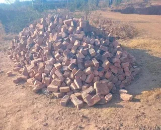 Reject red clay bricks