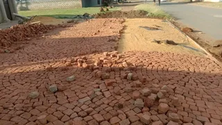 Reject red clay bricks