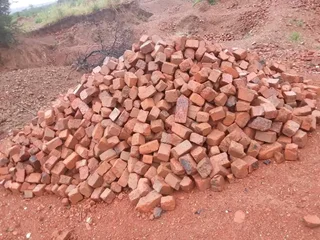 Reject red clay bricks