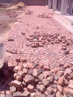 Reject red clay bricks