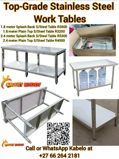 Top-Grade Stainless Steel Work Table – Commercial Grade ️