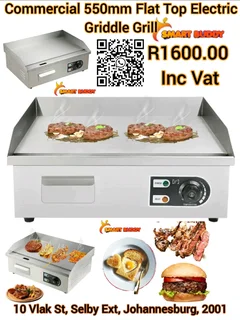 550mm Electric Flat Top Grill – Commercial Grade 